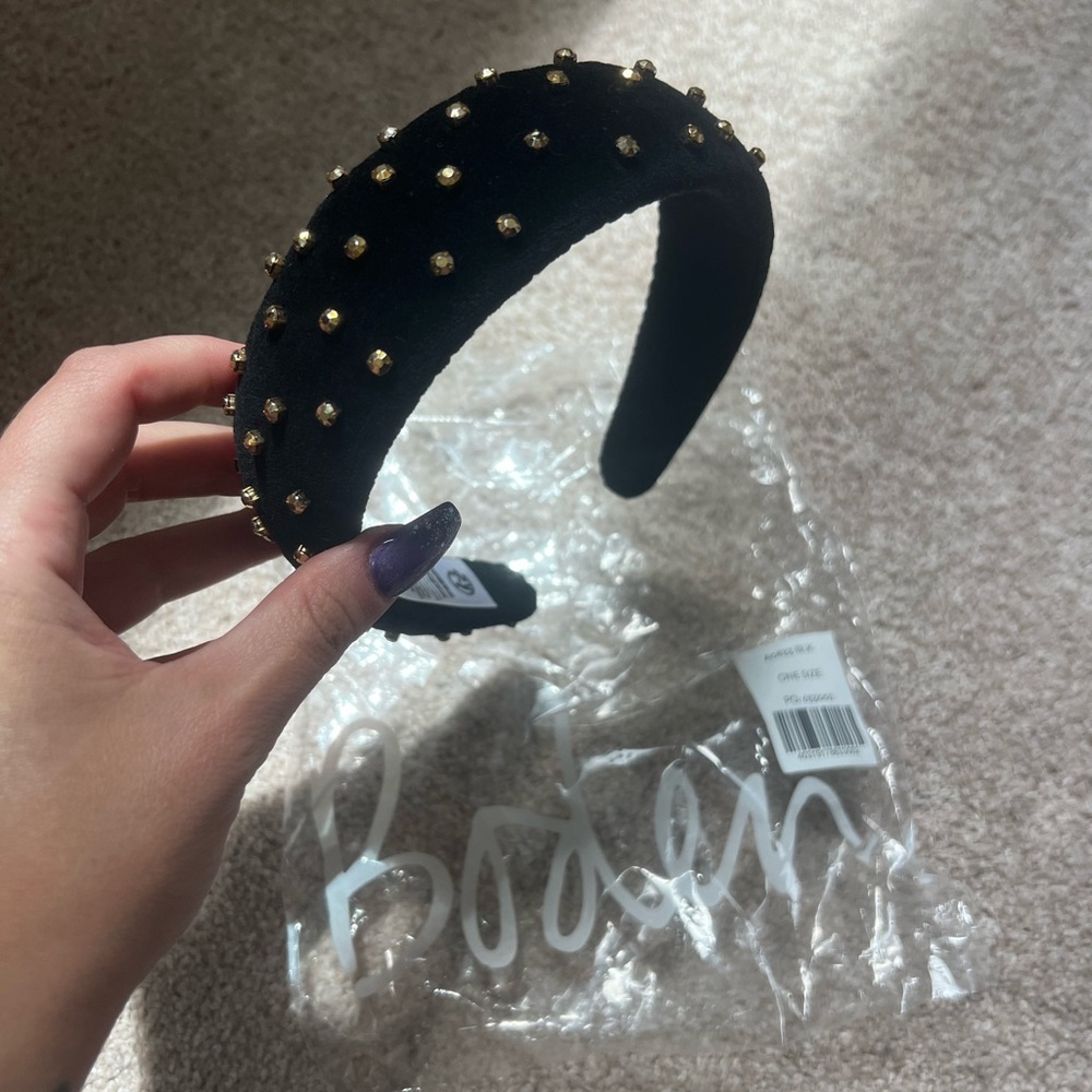 Boden Black and Gold Elegant Hairband